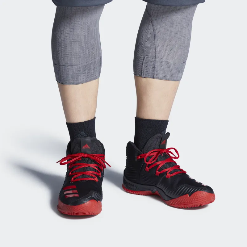 Adidas Pg 3 Anti Slip And Wear Resistant Lightweight Mid Top Vintage Basketball Shoes Men's Black Red-6