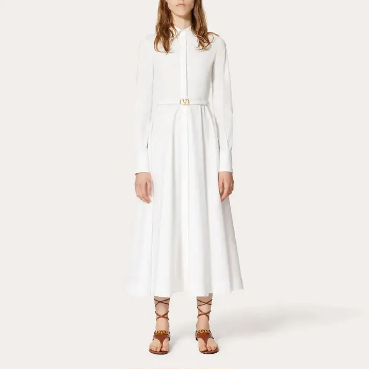 Valentino Long-Sleeved Dresses Women's White-1