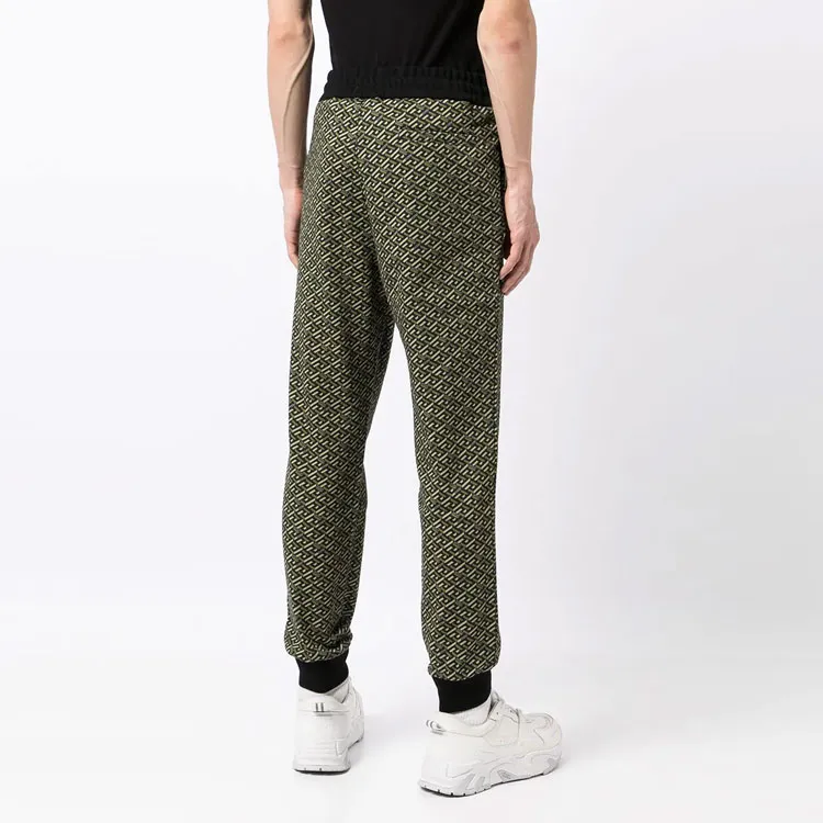 VERSACE Knitted Sweatpants Men Green-4