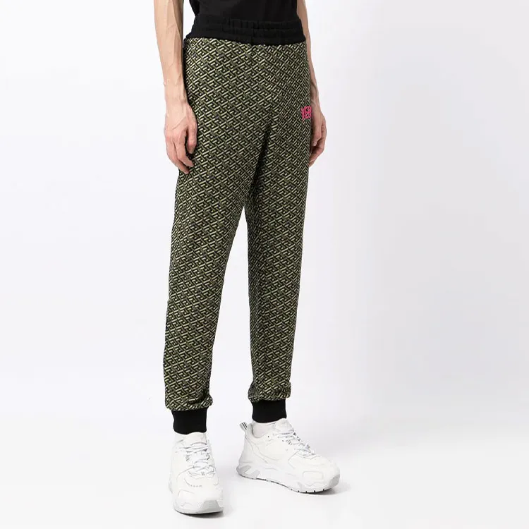 VERSACE Knitted Sweatpants Men Green-5