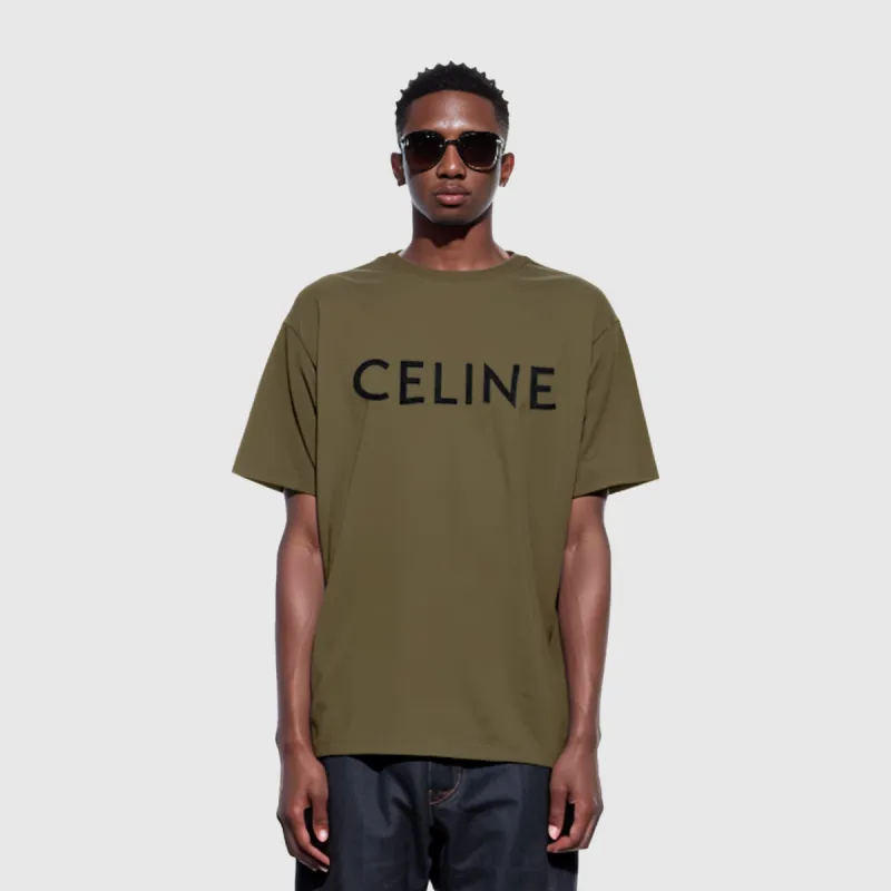 CELINE T-Shirt Men's Dark Green-3