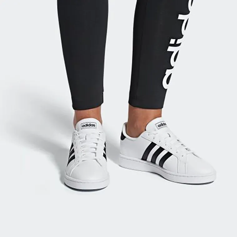 Adidas Grand Court White Black Women's-6