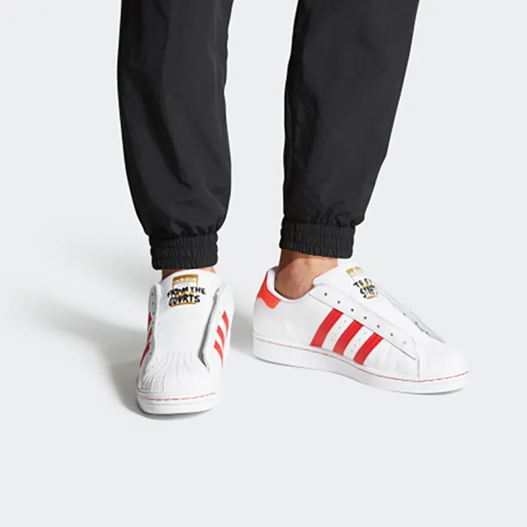 Superstar Adidas Originals Laceless 'White Team Collegiate Red'-5