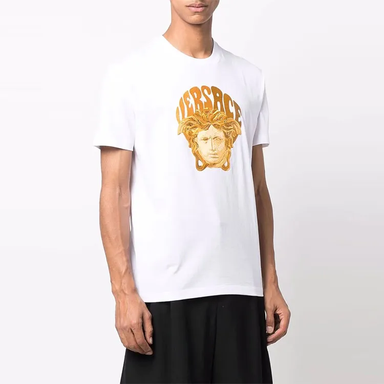 VERSACE Medusa Front Print T Shirt-3