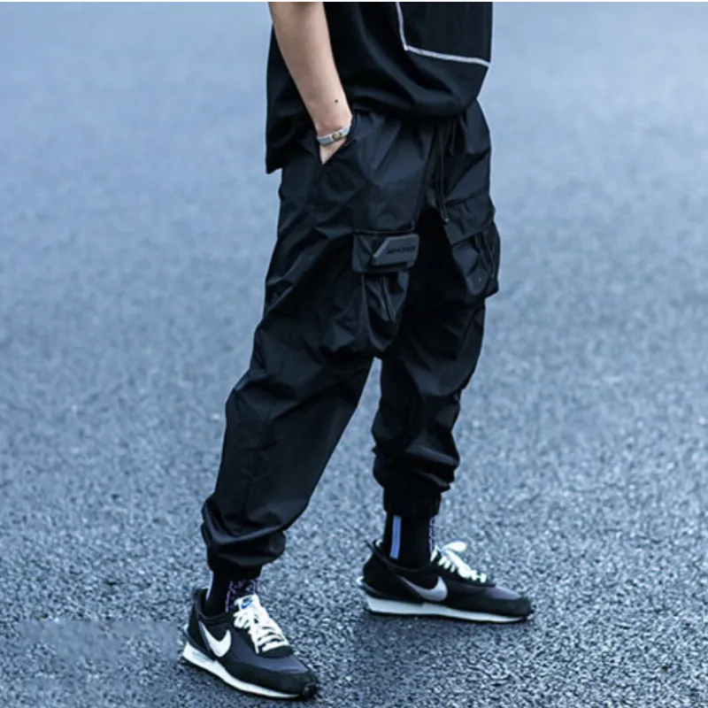 ENSHADOWER Casual Pants Fall Unisex Black-3