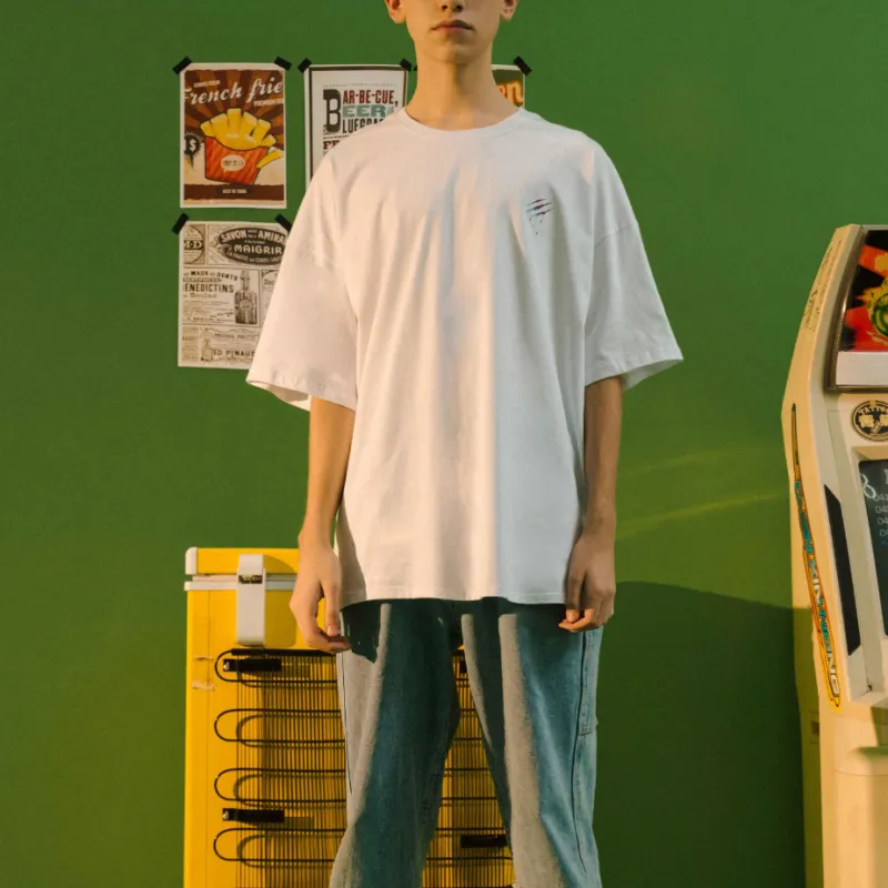 Suamoment Short Sleeved T Shirt Unisex White-2
