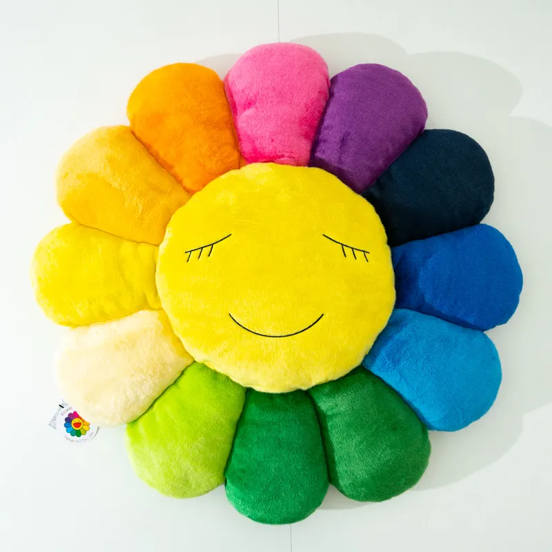 Takashi Murakami Flower Plush MoMA Exclusive 60CM Rainbow/Yellow-2