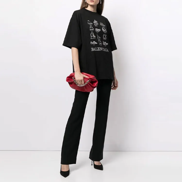 Balenciaga T Shirts Women's Black-1