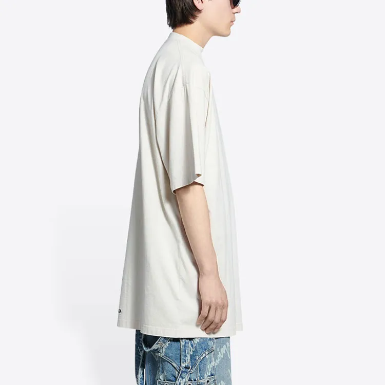 Balenciaga Back Hem Long Boxy Fit T Shirt-4