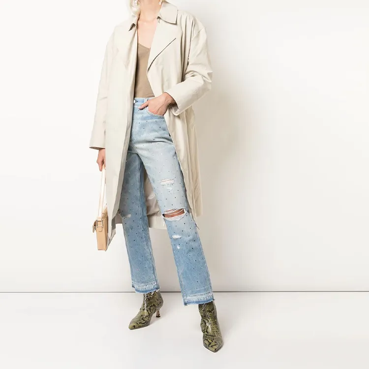 AMIRI Gradient Crystal Reconstructed Denim Pants 'Multi Indigo'-1