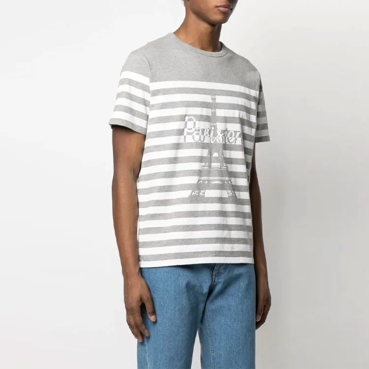 Maison Kitsune T Shirts Unisex Gray-4