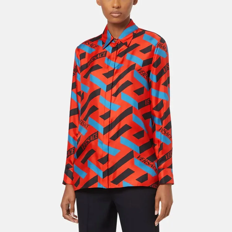VERSACE Shirts Women's Red-2