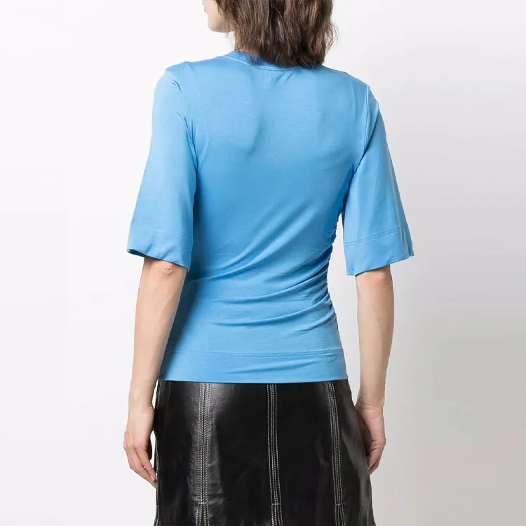 GANNI T-Shirts Women's Blue-2