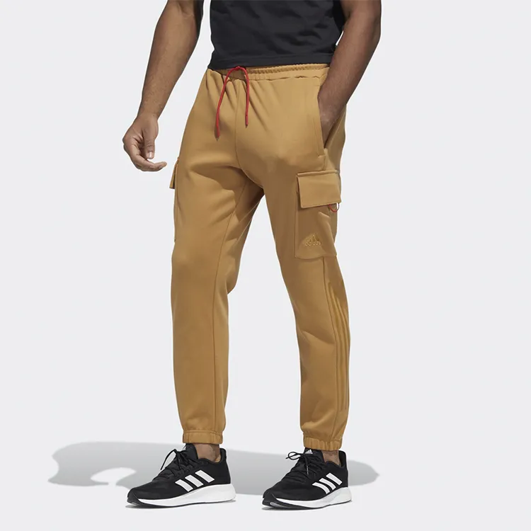 Adidas CNY Collection Knitted Sports Pants Men's Khaki-1