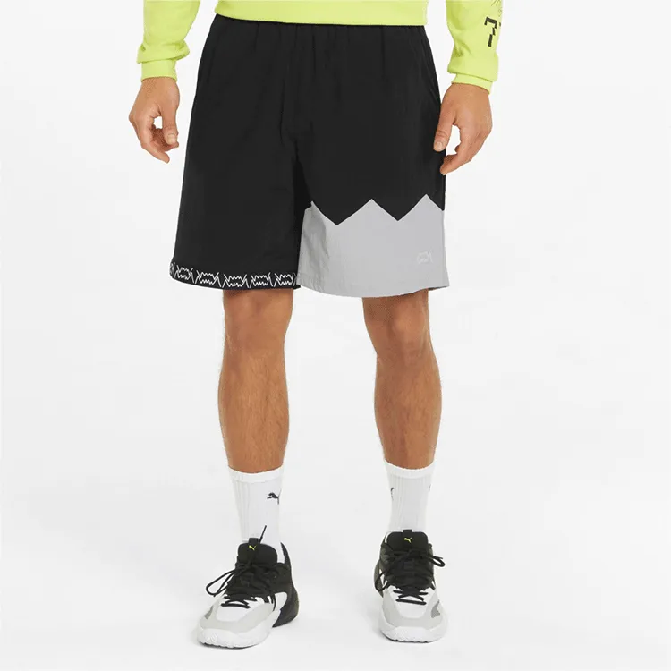 PUMA Casual Shorts Men Black Gray Color-3