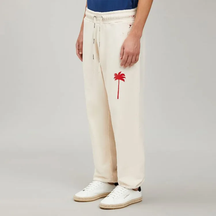 PALM ANGELS Painted Palm Tree Sweatpants-4