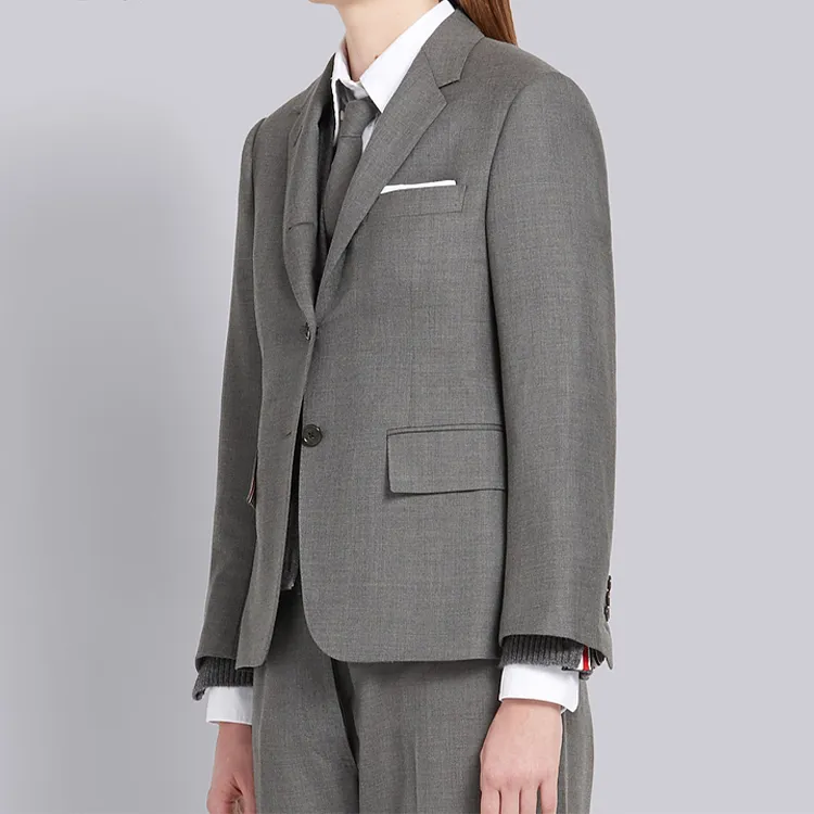 THOM BROWNE Single Breasted Twill Blazer-3
