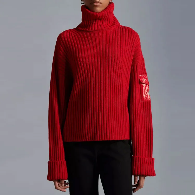 Moncler FW22 Loose Fit Sweater Women's Red-2