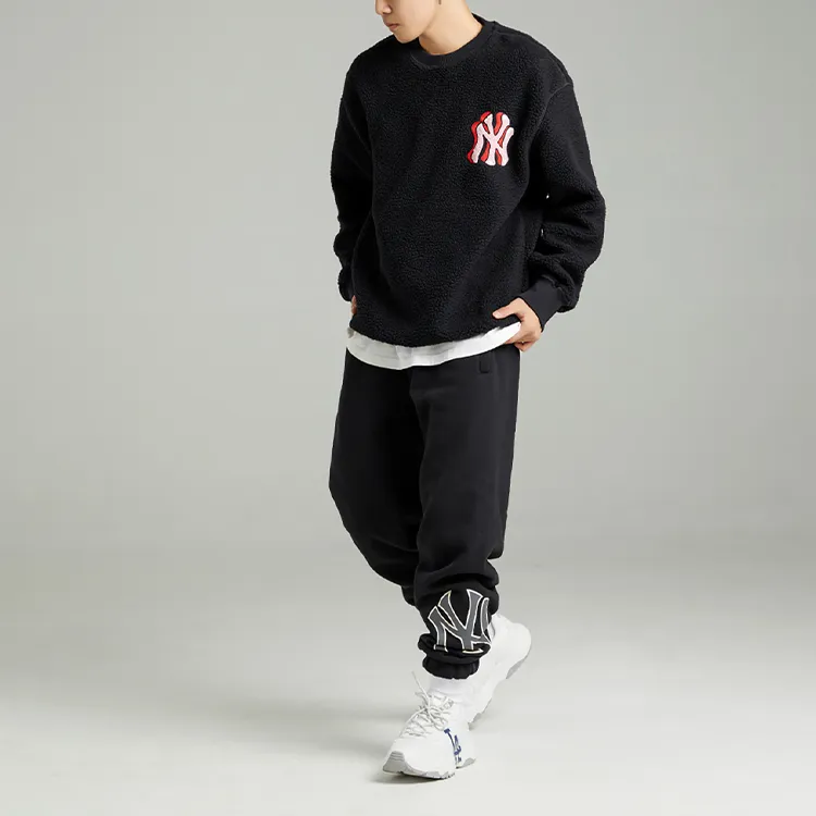 MLB New York Yankees Knitted Sweatpants Unisex Black-3