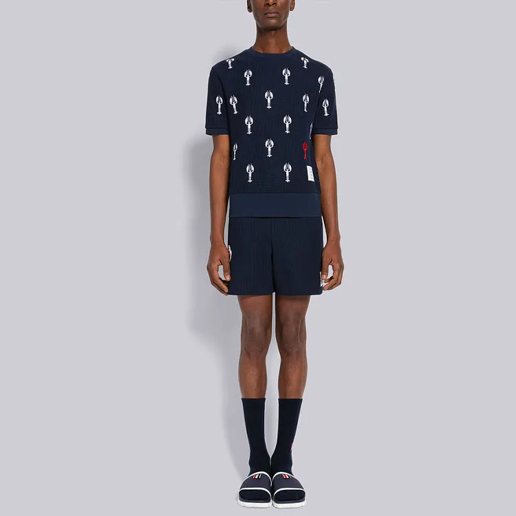 THOM BROWNE Logo patch Track Shorts-1