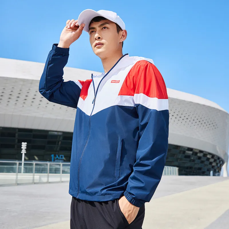 Erke Jackets Men Blue Black-5