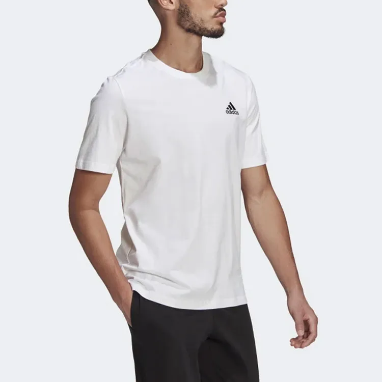 Adidas Essentials Embroidered Small Logo T Shirt-1