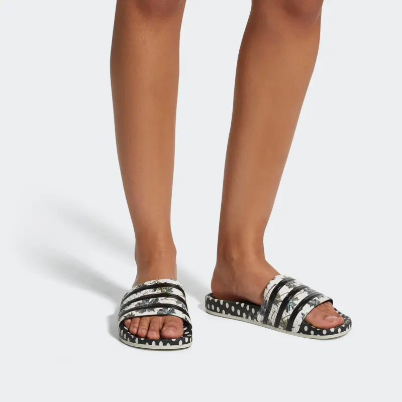 Adidas Adilette Supplier Color Black White Women's-6