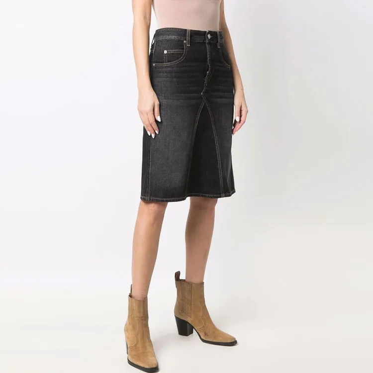 ISABEL MARANT Denim Short Skirts Women's Black-1
