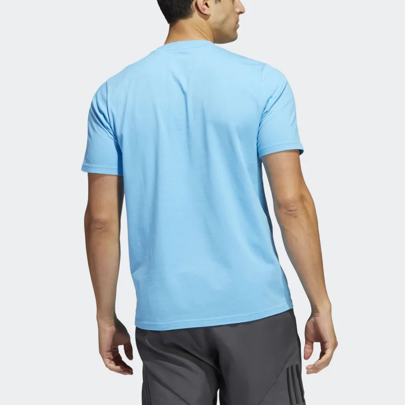 Adidas T-Shirts Men Blue-2