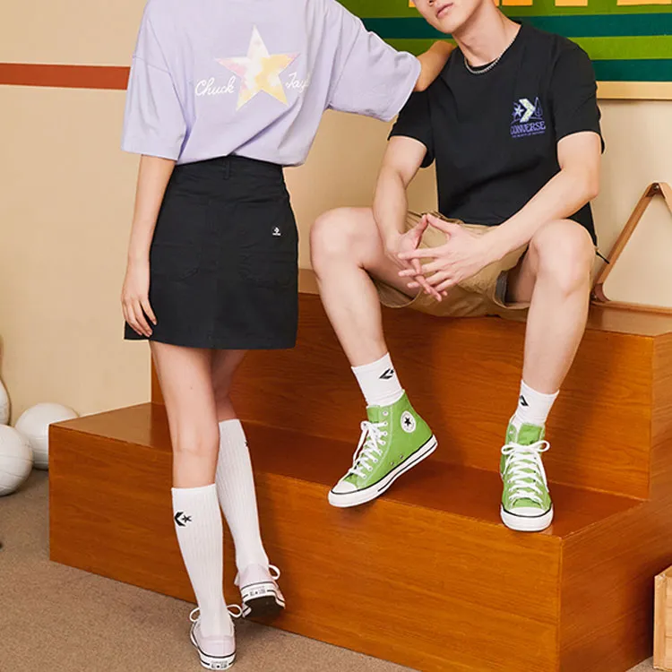 Converse Drop Shoulder Sleeve T Shirt Women's Blue-5
