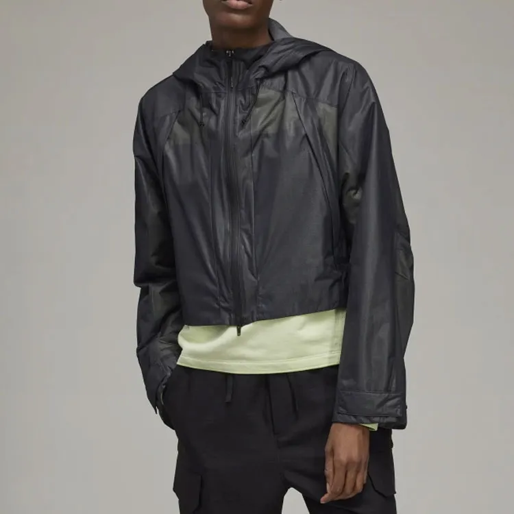 Y 3 Hooded Midi Raincoat-6