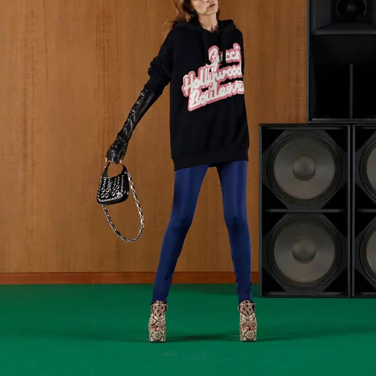 GUCCI Sequin Graphic Sweatshirt Black-2