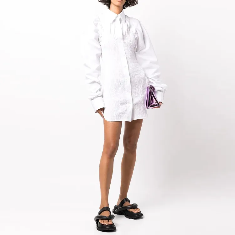Alexander Wang Shirred Hourglass Shirt Dress-1