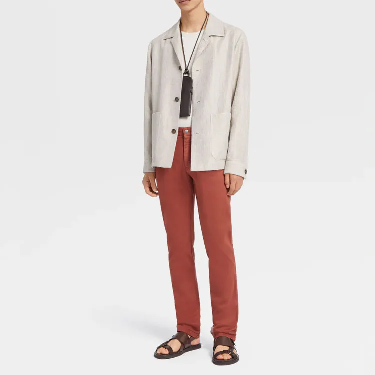 Ermenegildo Zegna Jeans Men Cognac Brown-2