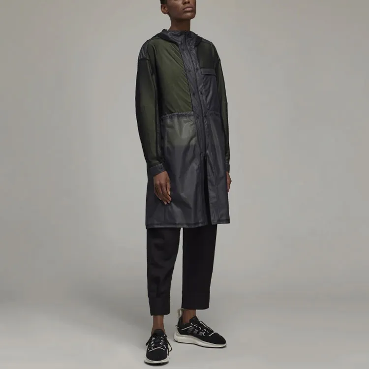 Y 3 Hooded Midi Raincoat-5