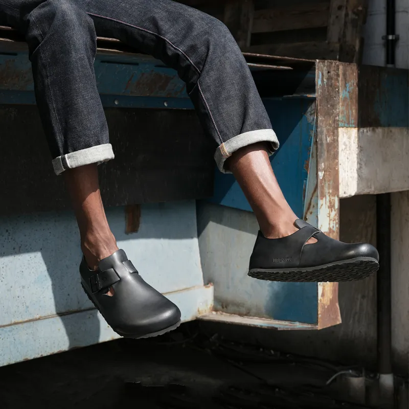 Birkenstock London Oiled Leather 'Black'-4