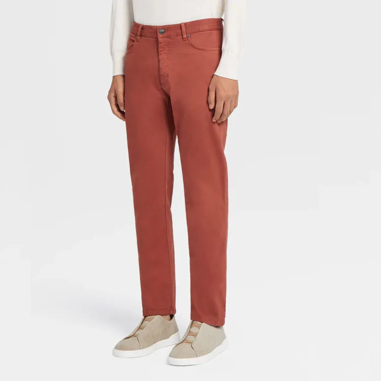 Ermenegildo Zegna Jeans Men Cognac Brown-1