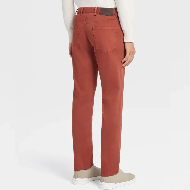 Ermenegildo Zegna Jeans Men Cognac Brown-3