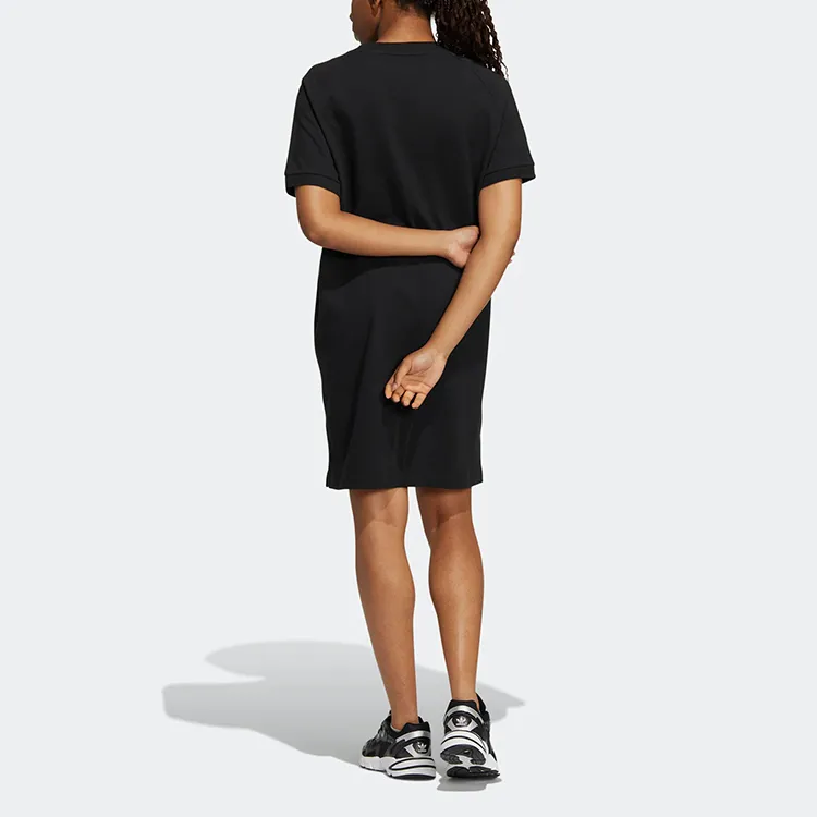 Adidas Originals Sophe 3 Stripes Short Sleeved Dresses Women's Black-2