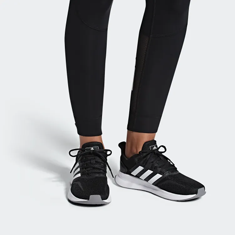 Adidas Neo Runfalcon 1.0 Lightweight Low Top Casual Running Shoes Women's Black White-5