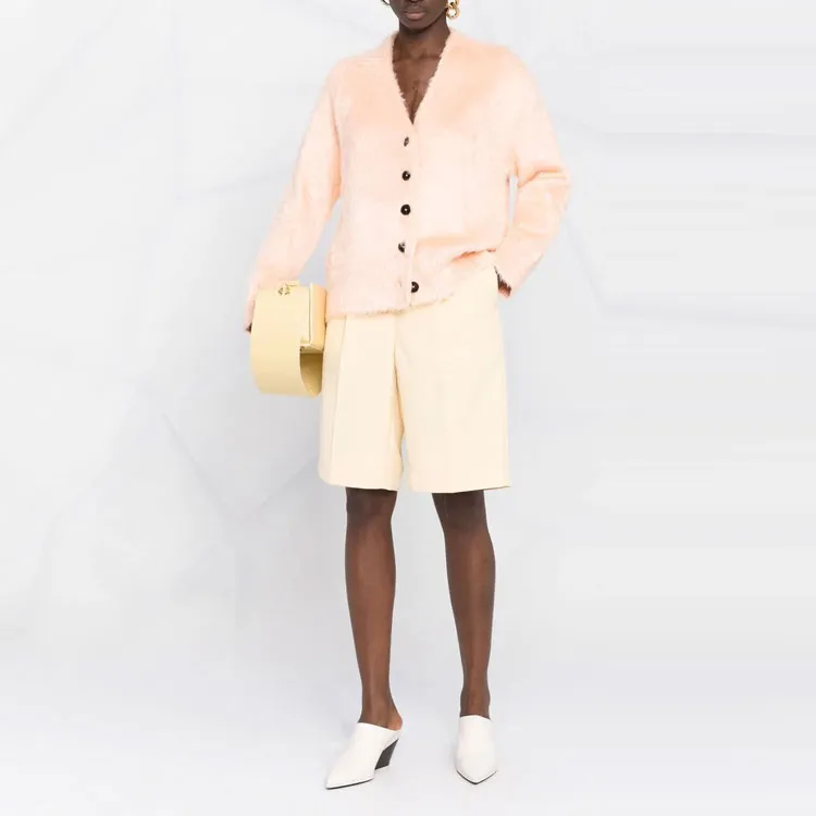 JIL SANDER Chunky Wool Ribbed Cardigan-1