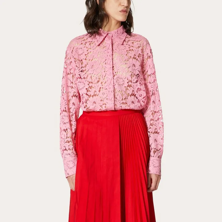 Valentino Lace Buttoned Shirt-2