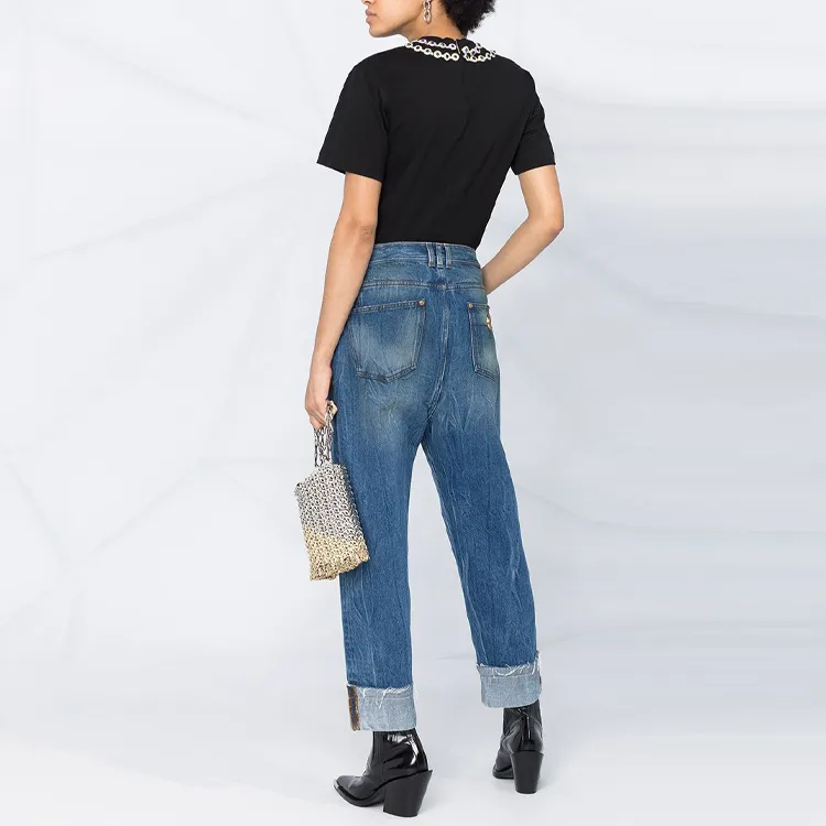BALMAIN Jeans Women's Blue-2