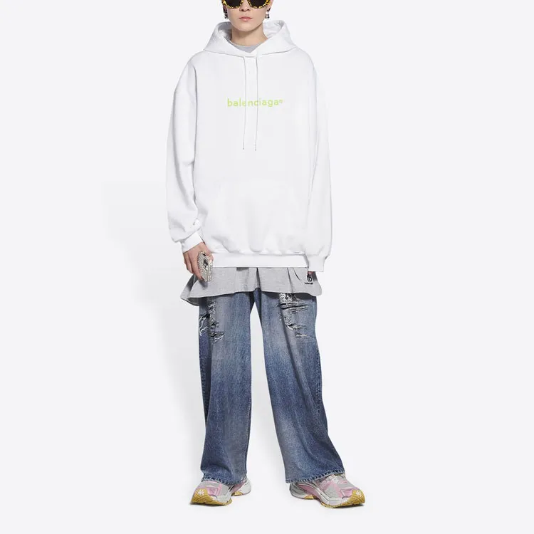 Balenciaga FW21 Sweatshirt Regular Fit Unisex White-2