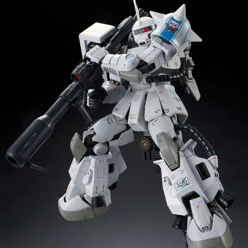 BANDAI RG Mobile Suit Gundam MSV White Wolf Custom Zaku II For Shinsuke Matsubayashi Model Kits 13cm-3