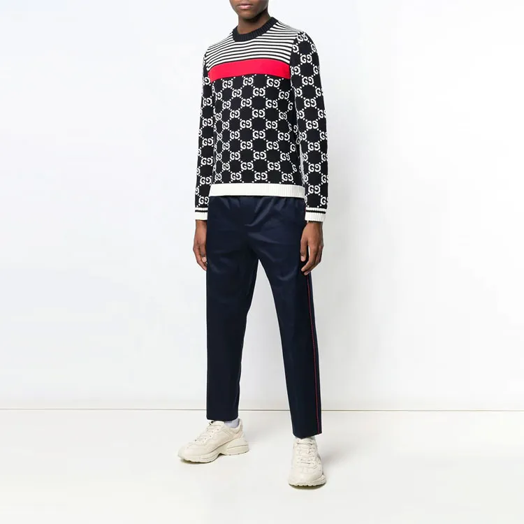 GUCCI FW21 Casual Pants Men's Blue-1