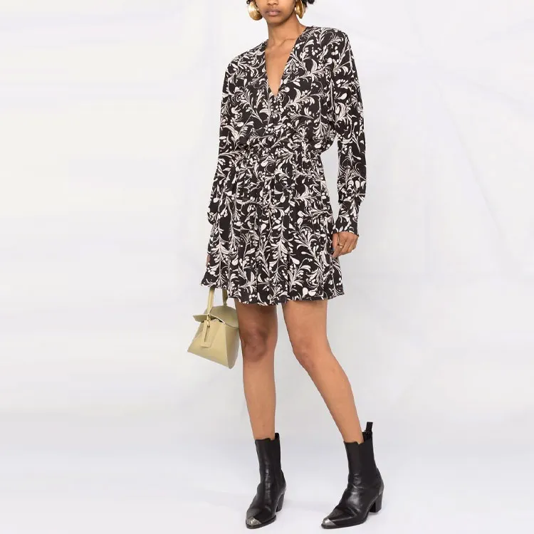 ISABEL MARANT Long-Sleeved Dresses Women's Black-2
