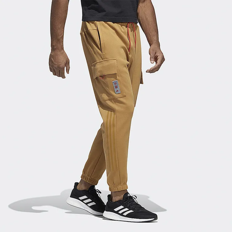 Adidas CNY Collection Knitted Sports Pants Men's Khaki-3