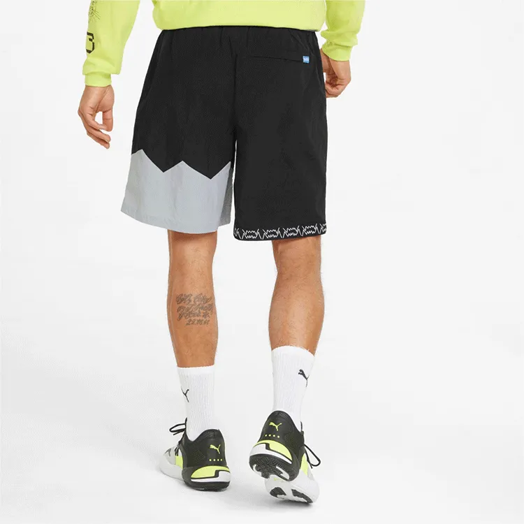 PUMA Casual Shorts Men Black Gray Color-4