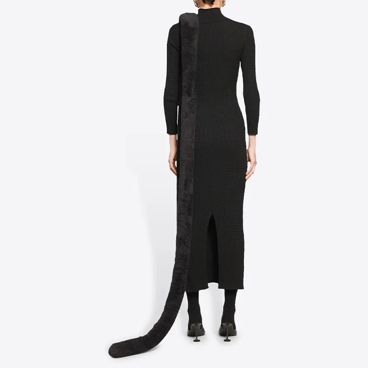 Balenciaga Long-Sleeved Dresses Women's Black-2